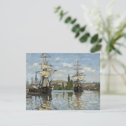 Claude Monet Schiffes auf der Seine (Stehend Vorderseite)