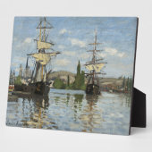 Claude Monet Schiffes auf der Seine Fotoplatte (Seite)