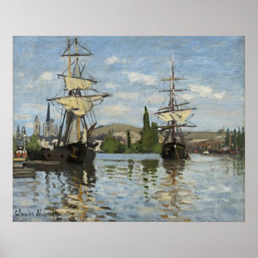 Claude Monet Schiffes auf der Seine Poster (Vorne)