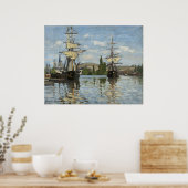 Claude Monet Schiffes auf der Seine Poster (Küche)