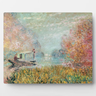 Claude Monet   Schiffsstudio auf der Seine Fotoplatte