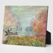 Claude Monet | Schiffsstudio auf der Seine Fotoplatte (Seite)