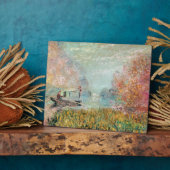 Claude Monet | Schiffsstudio auf der Seine Fotoplatte (Seite)