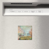 Claude Monet | Schiffsstudio auf der Seine Magnet (In Situ (Geschirrspüler))