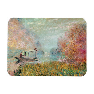 Claude Monet Schiffsstudio auf der Seine Magnet