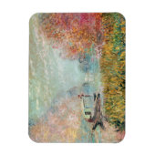Claude Monet | Schiffsstudio auf der Seine Magnet (Vertikal)