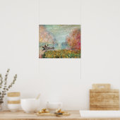 Claude Monet | Schiffsstudio auf der Seine Poster (Küche)
