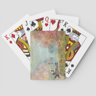 Claude Monet Schiffsstudio auf der Seine Spielkarten