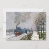 Claude Monet - Schneeausbildung / Lokomotive Dankeskarte (Vorderseite)