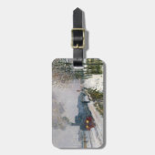 Claude Monet - Schneeausbildung / Lokomotive Gepäckanhänger (Vorderseite vertikal)