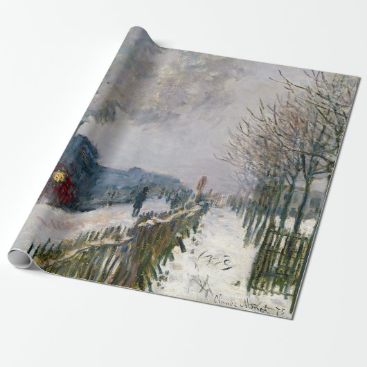 Claude Monet - Schneeausbildung / Lokomotive Geschenkpapier (Ungerollt)