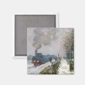 Claude Monet - Schneeausbildung / Lokomotive Magnet (Vorderseite/Rückseite)