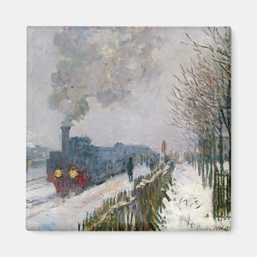 Claude Monet - Schneeausbildung / Lokomotive Magnet (Vorne)