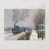 Claude Monet - Schneeausbildung / Lokomotive Postkarte (Vorderseite)