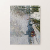 Claude Monet - Schneeausbildung / Lokomotive Puzzle (Vertikal)