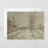 Claude Monet | Schneeeffekt Postkarte (Vorne/Hinten)