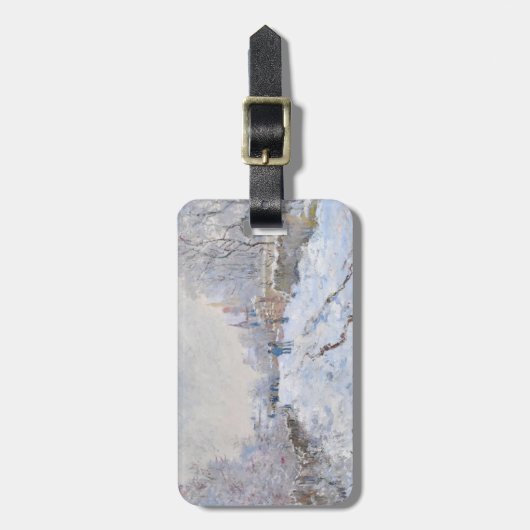 Claude Monet - Schneeszene beim argentinischen Hän Gepäckanhänger (Vorderseite vertikal)