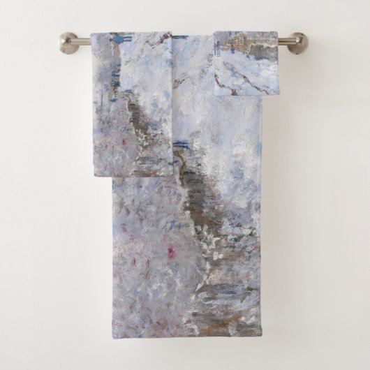 Claude Monet - Schneeszene in Argenteuil Badhandtuch Set (Insitu)