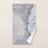 Claude Monet - Schneeszene in Argenteuil Badhandtuch Set (Handtuch)