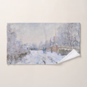 Claude Monet - Schneeszene in Argenteuil Badhandtuch Set (Handtuch)