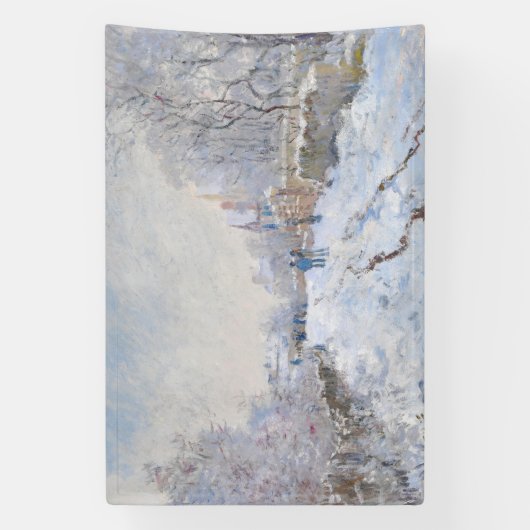 Claude Monet - Schneeszene in Argenteuil Banner (Vertikal)