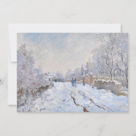 Claude Monet - Schneeszene in Argenteuil Dankeskarte (Vorderseite)