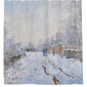Claude Monet - Schneeszene in Argenteuil Duschvorhang (Vorderseite)
