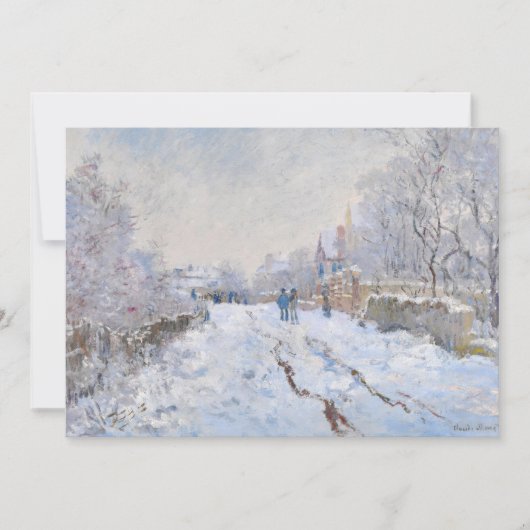 Claude Monet - Schneeszene in Argenteuil Einladung (Vorderseite)