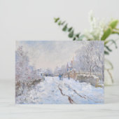 Claude Monet - Schneeszene in Argenteuil Einladung (Stehend Vorderseite)