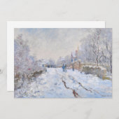 Claude Monet - Schneeszene in Argenteuil Einladung (Vorne/Hinten)
