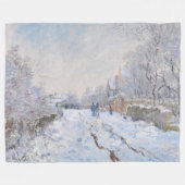 Claude Monet - Schneeszene in Argenteuil Fleecedecke (Vorderseite (Horizontal))
