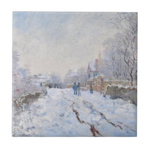 Claude Monet - Schneeszene in Argenteuil Fliese
