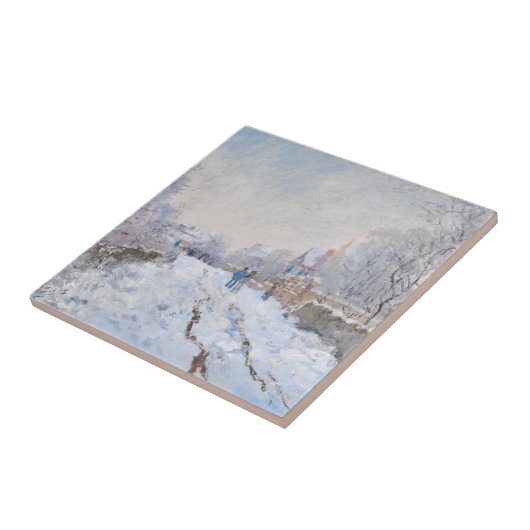 Claude Monet - Schneeszene in Argenteuil Fliese (Seite)