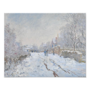 Claude Monet - Schneeszene in Argenteuil Fotodruck