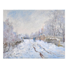 Claude Monet - Schneeszene in Argenteuil Fotodruck