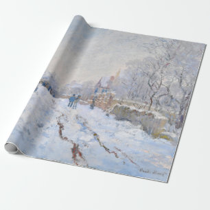 Claude Monet - Schneeszene in Argenteuil Geschenkpapier