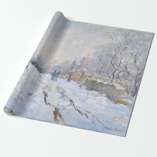 Claude Monet - Schneeszene in Argenteuil Geschenkpapier (Ungerollt)