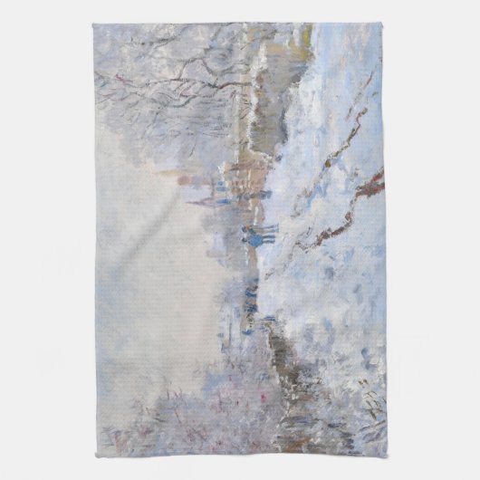 Claude Monet - Schneeszene in Argenteuil Geschirrtuch (Vertikal)