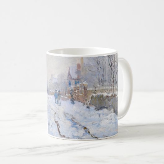 Claude Monet - Schneeszene in Argenteuil Kaffeetasse (VorderseiteRechts)