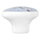 Claude Monet - Schneeszene in Argenteuil Keramikknauf (Seitenansicht)