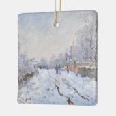 Claude Monet - Schneeszene in Argenteuil Keramikornament (Links)