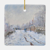 Claude Monet - Schneeszene in Argenteuil Keramikornament (Rückseite)