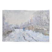 Claude Monet - Schneeszene in Argenteuil Kissenbezug (Rückseite)