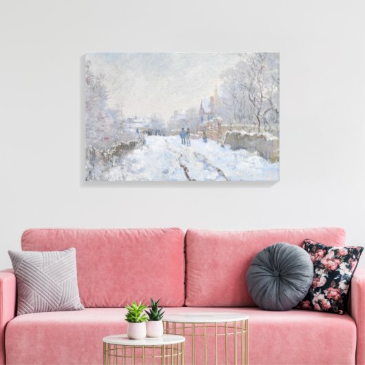 Claude Monet - Schneeszene in Argenteuil Leinwanddruck (Insitu (Wohnzimmer))