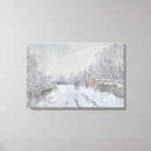 Claude Monet - Schneeszene in Argenteuil Leinwanddruck (Vorderseite)