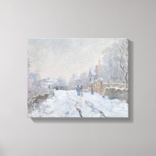 Claude Monet - Schneeszene in Argenteuil Leinwanddruck