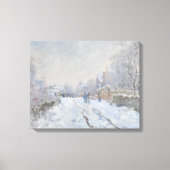 Claude Monet - Schneeszene in Argenteuil Leinwanddruck (Vorderseite)