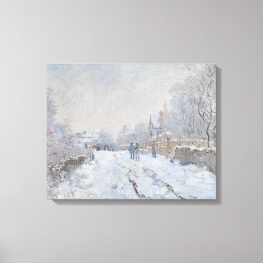 Claude Monet - Schneeszene in Argenteuil Leinwanddruck (Vorderseite)