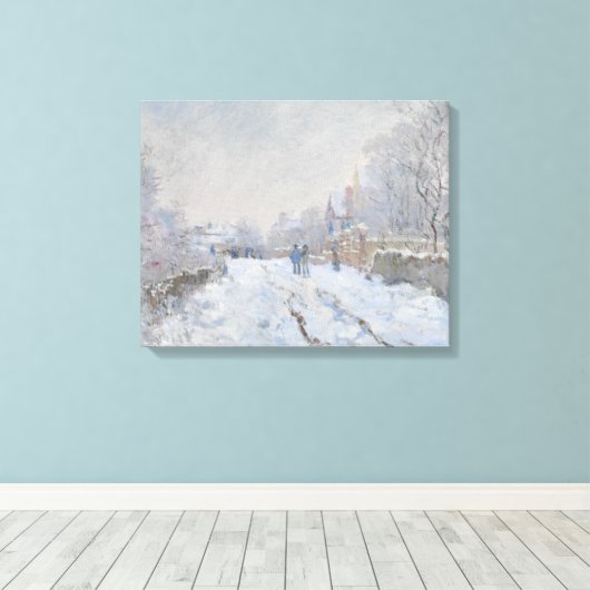 Claude Monet - Schneeszene in Argenteuil Leinwanddruck (Insitu (Holzboden))