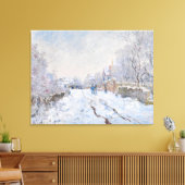Claude Monet - Schneeszene in Argenteuil Leinwanddruck (Insitu (Wohnzimmer))